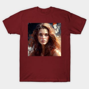 A beautiful woman with long hair T-Shirt